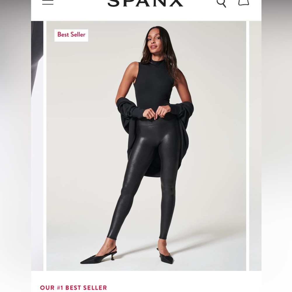 SPANX Leather Faux Leggings